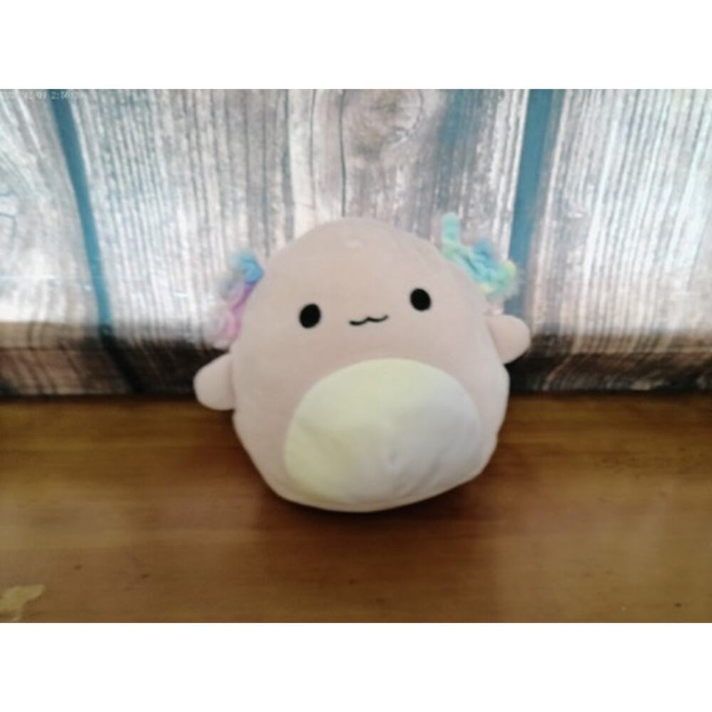 Squishmallows Pastel Pink Narwhal Plush Stuffed Animal Rainbow Mane Tail 8"